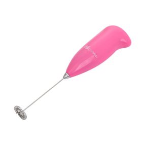 Electric Milk Frother Drink Foamer Whisk Mixer Stirrer Coffee Eggbeater - Pink