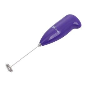 Electric Milk Frother Drink Foamer Whisk Mixer Stirrer Coffee Eggbeater - Purple