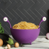 1pc Kitchen Strainer - Big-Eyed Monster Design BPA-Free Food Strainer For Fruits And Pasta - Fun And Safe - Yellow