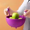 1pc Kitchen Strainer - Big-Eyed Monster Design BPA-Free Food Strainer For Fruits And Pasta - Fun And Safe - Purple