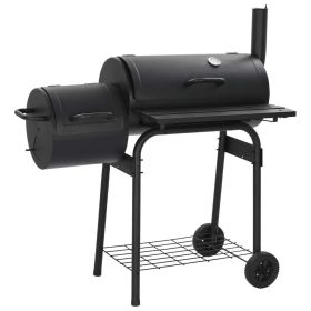 Classic Charcoal BBQ Offset Smoker - Black