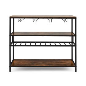 Freestanding Compact Shelving Unit Storage Shelves - Brown B - Storage Shelf