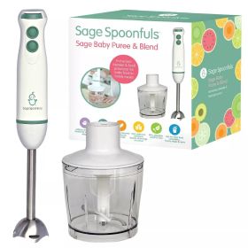 2-in-1 Baby Food Maker, Baby Food Processor and Immersion Blender - White - 3pc - white