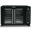 Gourmia Digital French Door Air Fryer Toaster Oven, Black - black