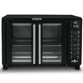 Gourmia Digital French Door Air Fryer Toaster Oven, Black - black