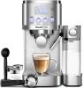 Geek Chef Espresso and Cappuccino Machine with Automatic Milk Frother,20Bar Espresso Maker for Home, for Cappuccino or Latte,with ESE POD filter, Stai