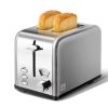 Retro Stainless-Steel Style 2-Slice Toaster  - Silver