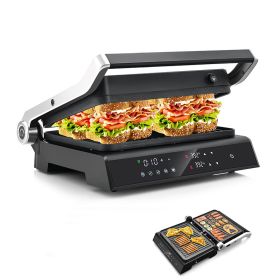 Household Indoor Panini Press Grill Sandwich Maker - Black - Panini Press Grill