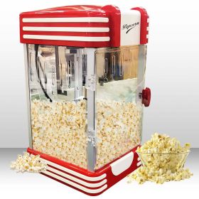 5 Core Popcorn Machine Popcorn Maker Machine used in Home Movie Theater Style Popcorn Popper 4 Oz Antique 300 Watts Big Grande Size - POP 850 - Red