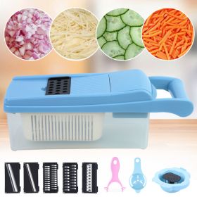 6 in1 Stainless Steel Manual Vegetable Slicer Potato Cutter Mandoline Kitchen - as picture