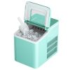 26lbs/24h Portable Countertop Ice Maker Machine with Scoop - green