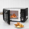 700W Retro Countertop Microwave Oven with 5 Micro Power and Auto Cooking Function - golden