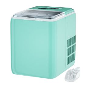 44 lbs Portable Countertop Ice Maker Machine with Scoop - green