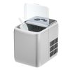 44 lbs Portable Countertop Ice Maker Machine with Scoop - sliver