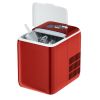 44 lbs Portable Countertop Ice Maker Machine with Scoop - red