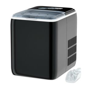 44 lbs Portable Countertop Ice Maker Machine with Scoop - black