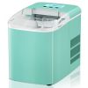 26 lbs Countertop LCD Display Ice Maker with Ice Scoop - green