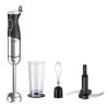 5 Core 3 in 1 Immersion Hand Blender 500W with 800ml Beaker & Whisk - 9 Speed Heavy Duty Handheld Stick - Copper Motor, Stainless Steel Blades, Comfor