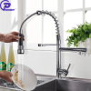 Kitchen Faucet Swivel Single Handle Sink Pull down Sprayer Mixer Tap - Silver