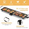 35 Inch Electric Griddle with Adjustable Temperature - Black