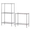 Changeable Assembly Floor Standing Carbon Steel Storage Rack Silver RT - silver