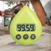 LED Counter Display Alarm Clock Manual Electronic Countdown Sports Sucker Digital Timer Kitchen Cooking Shower Study Stopwatch - C