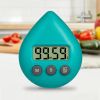 LED Counter Display Alarm Clock Manual Electronic Countdown Sports Sucker Digital Timer Kitchen Cooking Shower Study Stopwatch - D