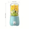 New Portable Charging Small Juicer; Students Home Multifunctional Juice Cup Gift - Blue