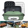 Joydeem Compact Hot Plate, Grill Indoor Hot Pot, Teppanyaki Grill,Akashiki Pan,Octopus balls Pan,Shabu Pot (4L) with 4-gear Temperature Control, Suita