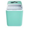 44 lbs Portable Countertop Ice Maker Machine with Scoop - green