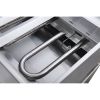 Capacity Natural Gas Commercial Fryer With Four Tube Burner - silver - stainless steel