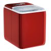 44 lbs Portable Countertop Ice Maker Machine with Scoop - red