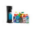 Matte Black Sparkling Water and Sparkling Water Machine with 60L CO2 Cartridge and 1L Reusable Bottle - black - plastic