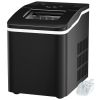 26lbs/24h Portable Countertop Ice Maker Machine with Scoop - black