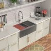 Farmhouse Sink Kitchen Sink Apron Front Single Bowl Workstation Stainless Steel Sink - Style 2 - 30"