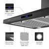 30 Inch Wall Mount Kitchen Hood 350 CFM Range Hood Stove Vented Hood Exhaust Fan - black