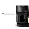 Black single serve and carafe coffee maker - black