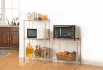 Changeable Assembly Floor Standing Carbon Steel Storage Rack Silver RT - silver