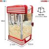 5 Core Popcorn Machine Popcorn Maker Machine used in Home Movie Theater Style Popcorn Popper 4 Oz Antique 300 Watts Big Grande Size - POP 850 - Red