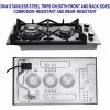 Kitchen Gas Cooktop 2 Dual Burners Tempered Glass Countertop Drop-in Gas Hob - 12 inch