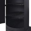 BBQ Charcoal Smoker with Bottom Shelf Black Heavy XXL - Black