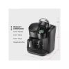 Black single serve and carafe coffee maker - black