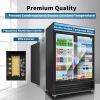 ORIKOOL Glass Door Merchandiser Refrigerator 44.7 Cu.ft Swing Door Commercial Display Refrigerators Merchandising Refrigeration with LED Top Panel - a