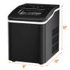 26lbs/24h Portable Countertop Ice Maker Machine with Scoop - black