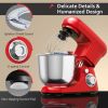 Stand Kitchen Food Mixer 5.3 Qt 6 Speed With Dough Hook Beater - Red - Stand Mixer