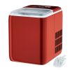 44 lbs Portable Countertop Ice Maker Machine with Scoop - red