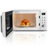 700W Retro Countertop Microwave Oven with 5 Micro Power and Auto Cooking Function - white