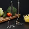 Stainless Steel Manual Potato Press; Baby Food Masher; Wavy Potato Press; Kitchen Gadgets - Wavy Potato Press