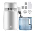 Water Distiller 750 Watt Purifier Filter 1.1 Gallon. Fully upgraded distilled water machine with handle, white - White - Stainless steel