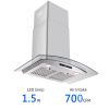 30 inch Wall Mounted Range Hood 700CFM Tempered Glass Touch Panel Control Vented LEDs - Touch Control